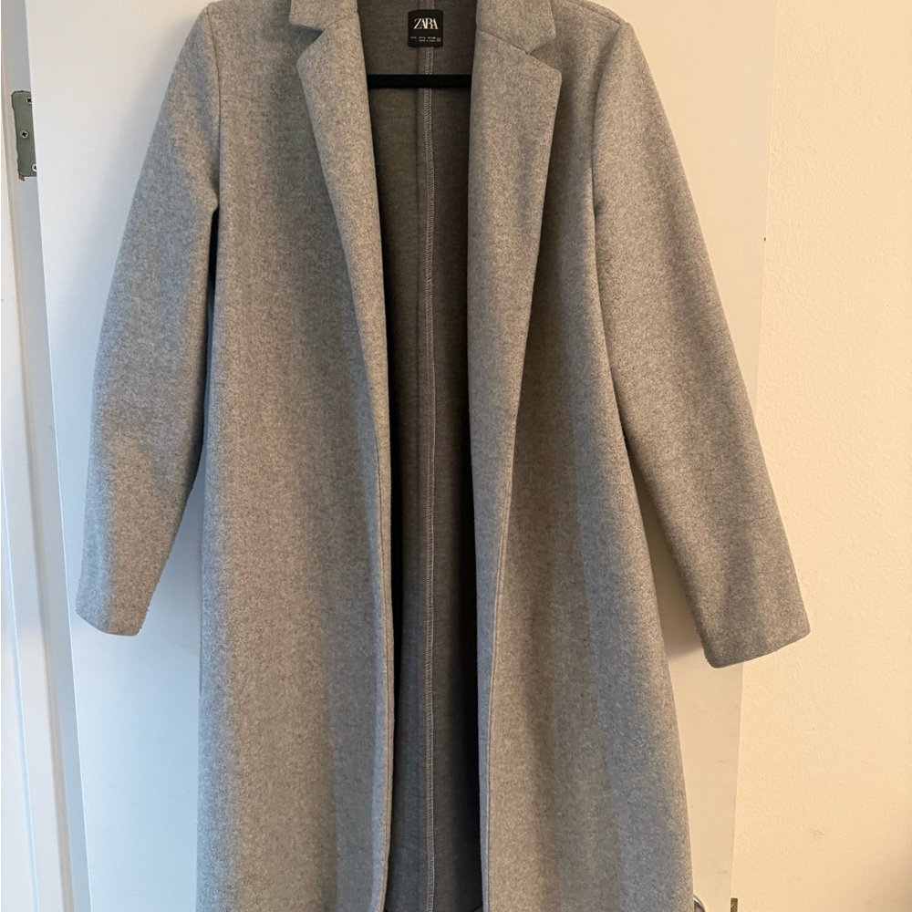 Zara Soft Gray Long Coat
